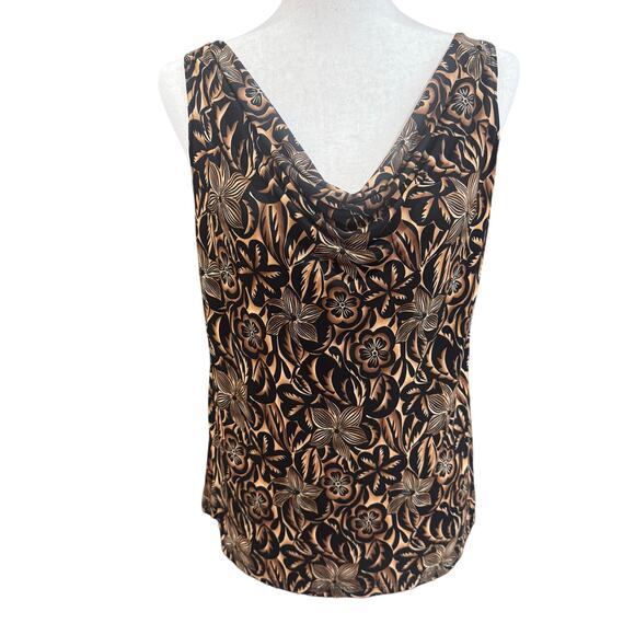 VINTAGE JOSTAR Animal Print Tank Top Cowl Neck Y2K Grunge Whimsigoth size Large - Picture 1 of 8
